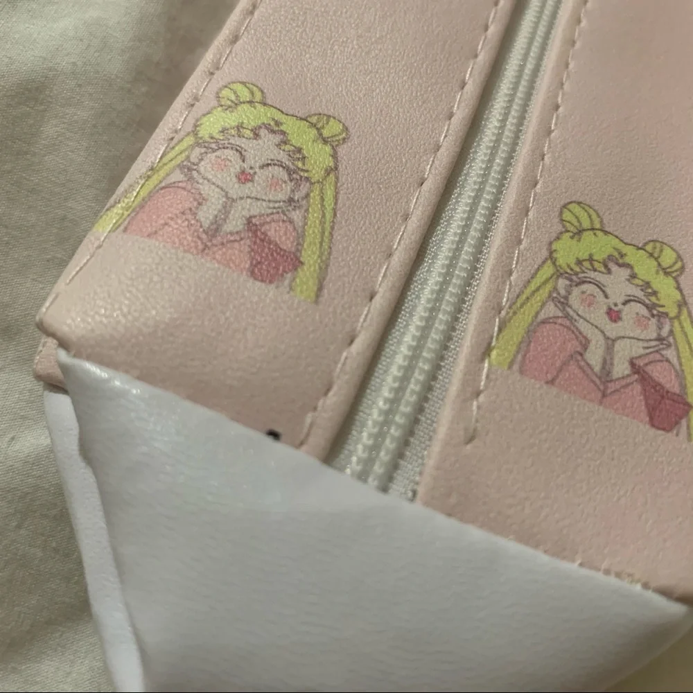 Sailor Moon Pink Zip Milk Carton Shaped Pencil Pouch/ Cosmetic Bag